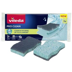 Pack de 3 Éponges Vileda Pro Clean Absorbant – Nettoyage Efficace